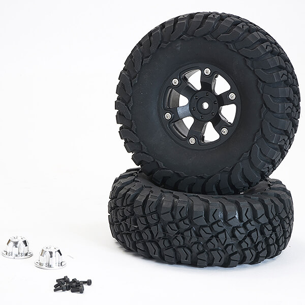 FTX Texan 1:10 Mounted Tyres O N 6-Spoke Beadlock Wheels (Pr) (FTX9877BK)