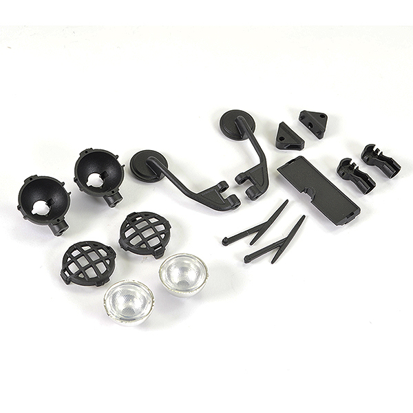 FTX Texan 1:10 Moulded Mirrors, Spot Light &amp; Wipers (FTX9880)