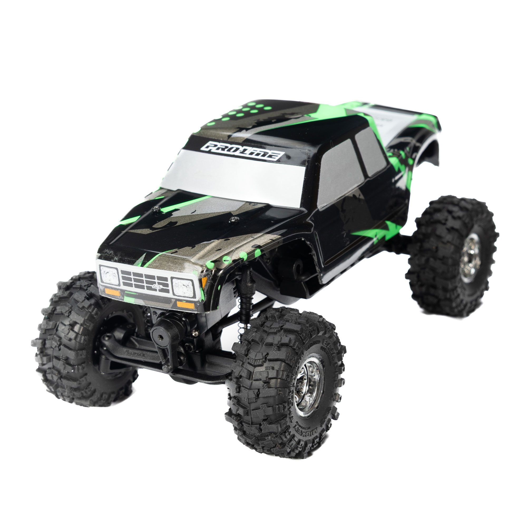 Proline 1/30 Baja Pro X Fr/Rr Mounted Chrome Beast Tires (4): SCX30 (G-PRO1025110)