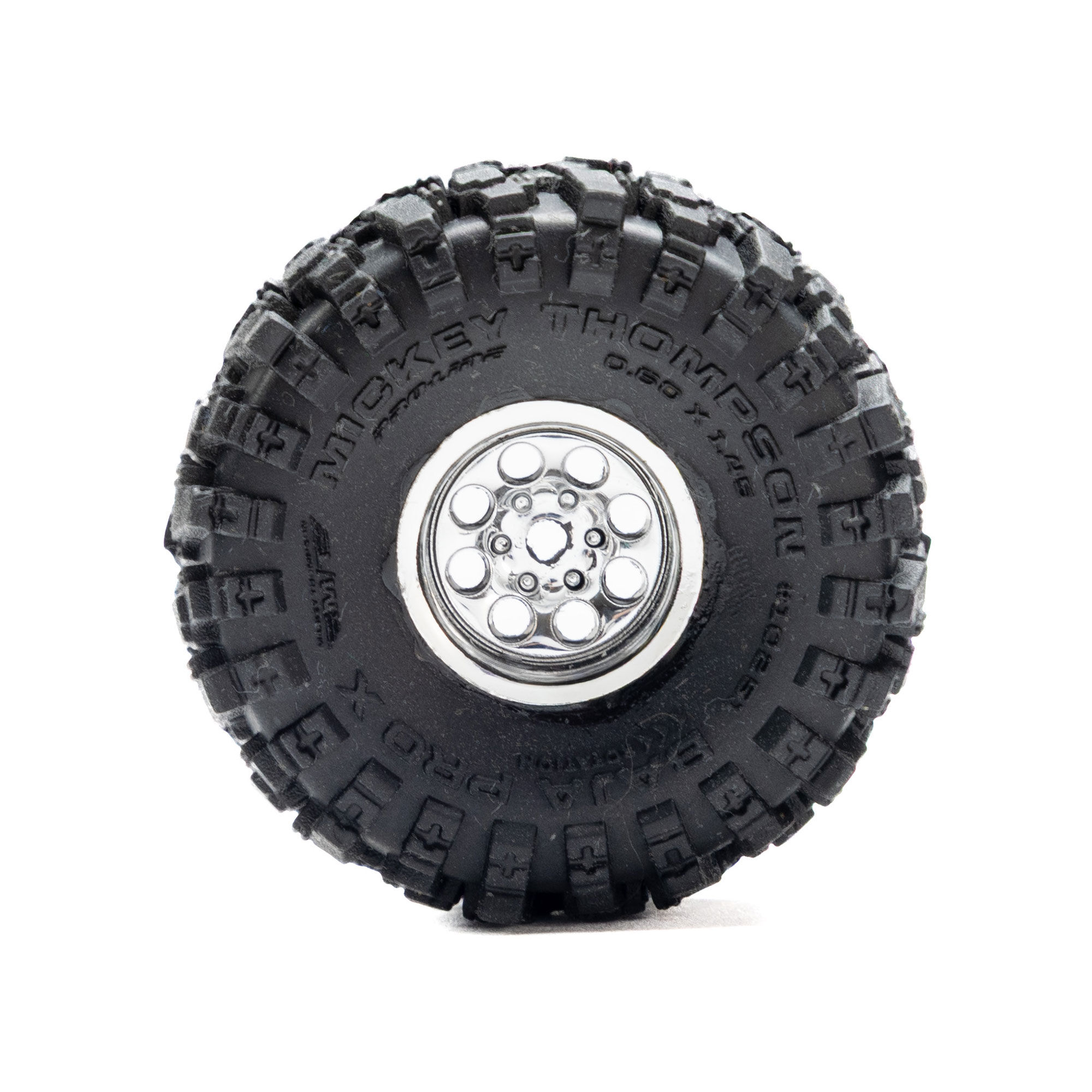 Proline 1/30 Baja Pro X Fr/Rr Mounted Chrome Beast Tires (4): SCX30 (G-PRO1025110)