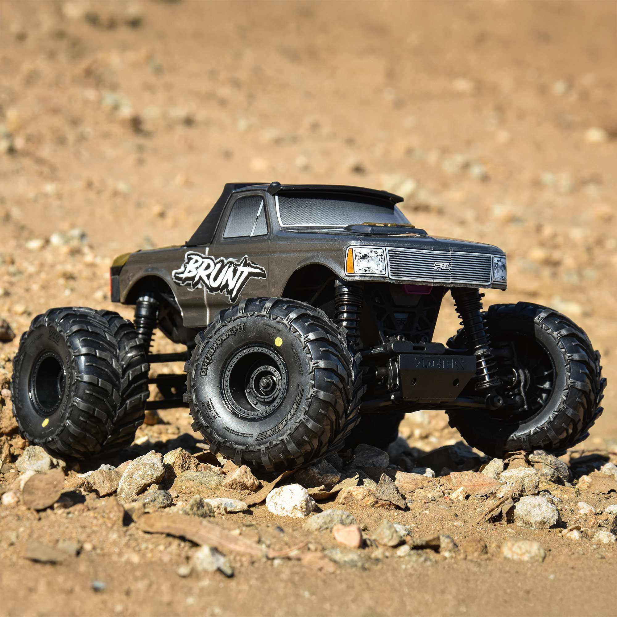 Proline Dreadnaught Mounted Black Wheel F/R (4) ARRMA GORGON/QUAK (G-PRO103001)