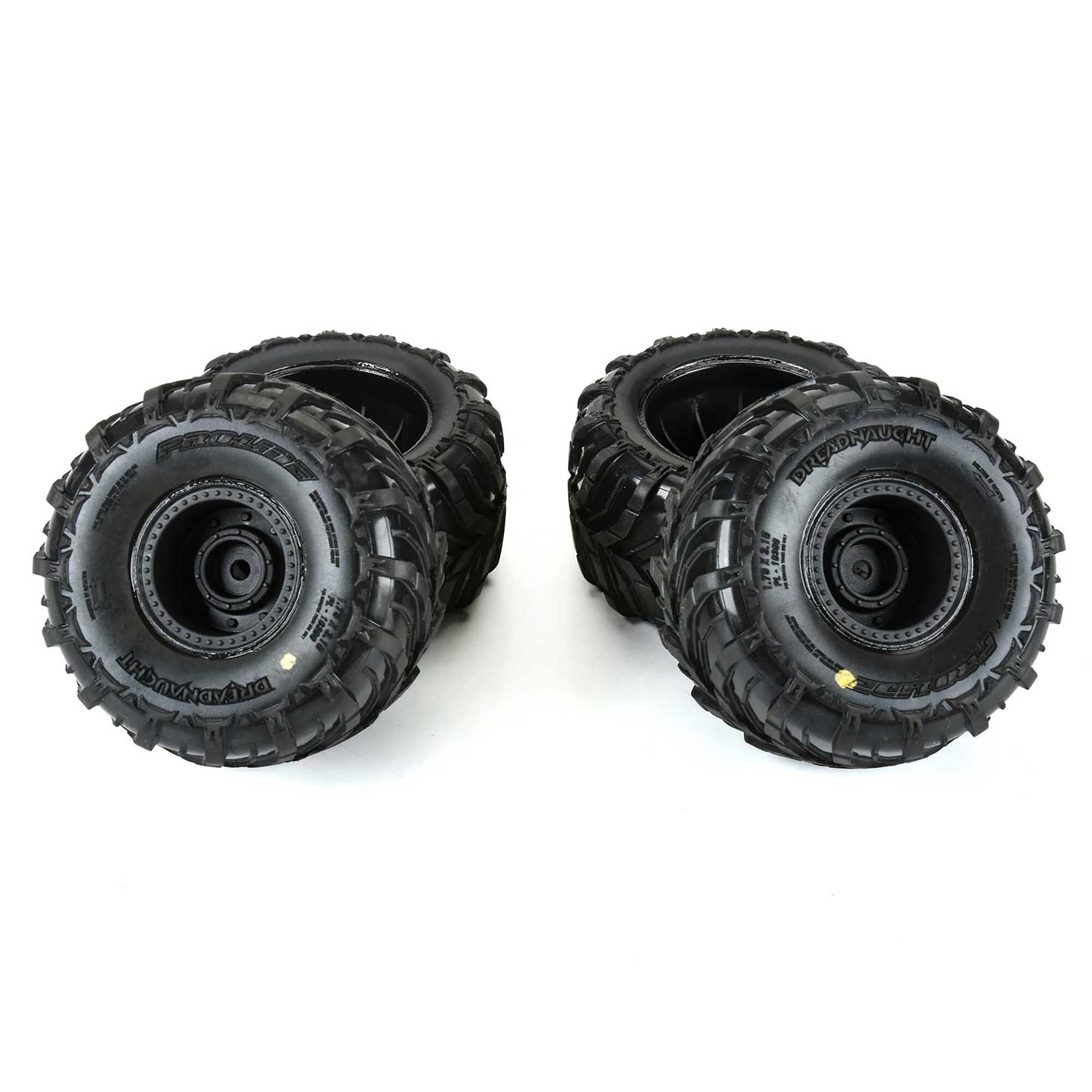 Proline Dreadnaught Mounted Black Wheel F/R (4) ARRMA GORGON/QUAK (G-PRO103001)