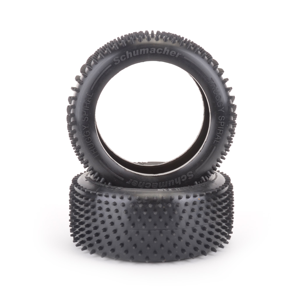 Schumacher Truggy Spiral Tyre - Yellow - pr (G404)