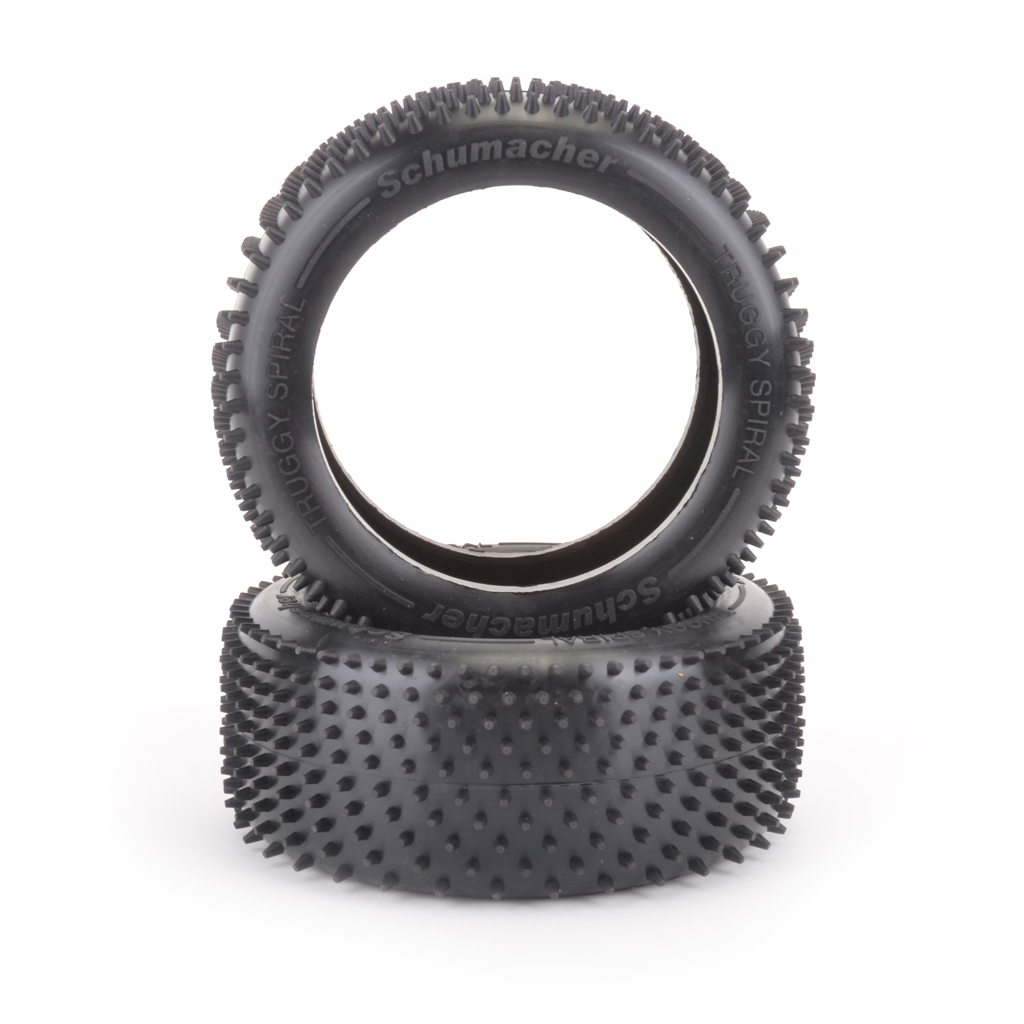 Schumacher Truggy Spiral Tyre - Silver - pr (G405)