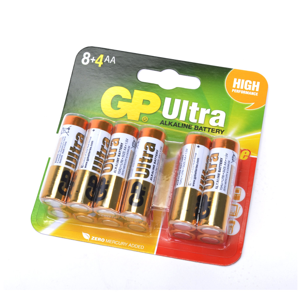 Schumacher GP Alkaline AA Pencell; Card 8 + 4 (G719)