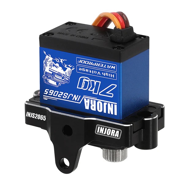 INJORA 7KG High Voltage Waterproof 2065 Digital Servo with Mount for 1/18 TRX4M Upgrade (INJS2065-4MBK)