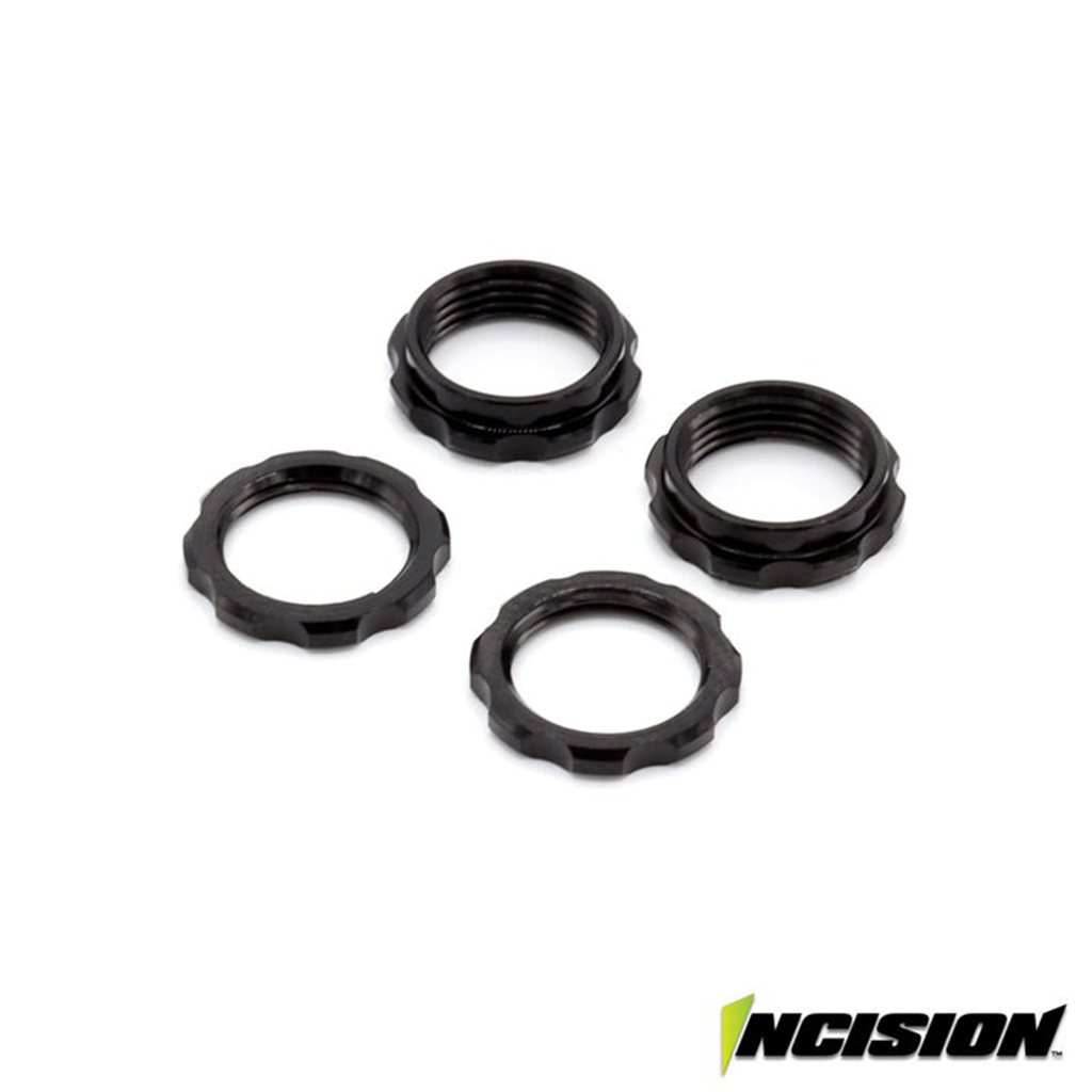 Vanquish S8E Machined Spring Collars Black (IRC00517)