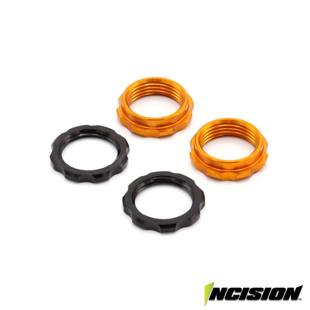 Vanquish S8E Machined Spring Collars Orange (IRC00518)