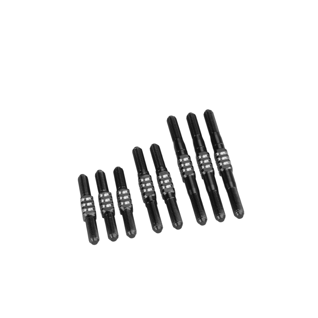 jConcepts RC10 Classic Fin Ti Turnbuckle Set - Black - 7pcs (JC2228-2)