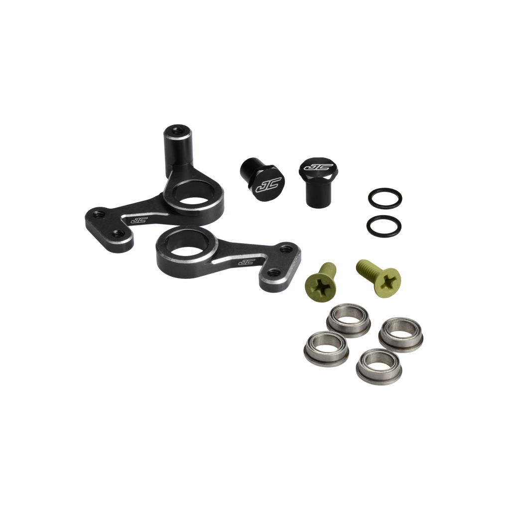JConcepts RC10 Aluminum Steering Bell-Crank Set-Black (JC2309-2)