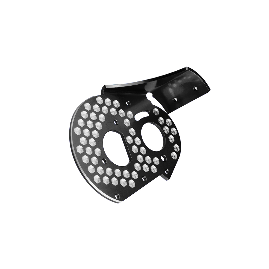 JConcepts RC10 Aluminum Rear Motor Plate-Honeycomb-Black (JC2319-2)