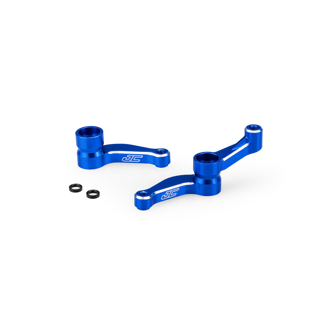 JConcepts DR10/SR10/RB10 Aluminum steering bellcranks - Blue (JC2354-1)