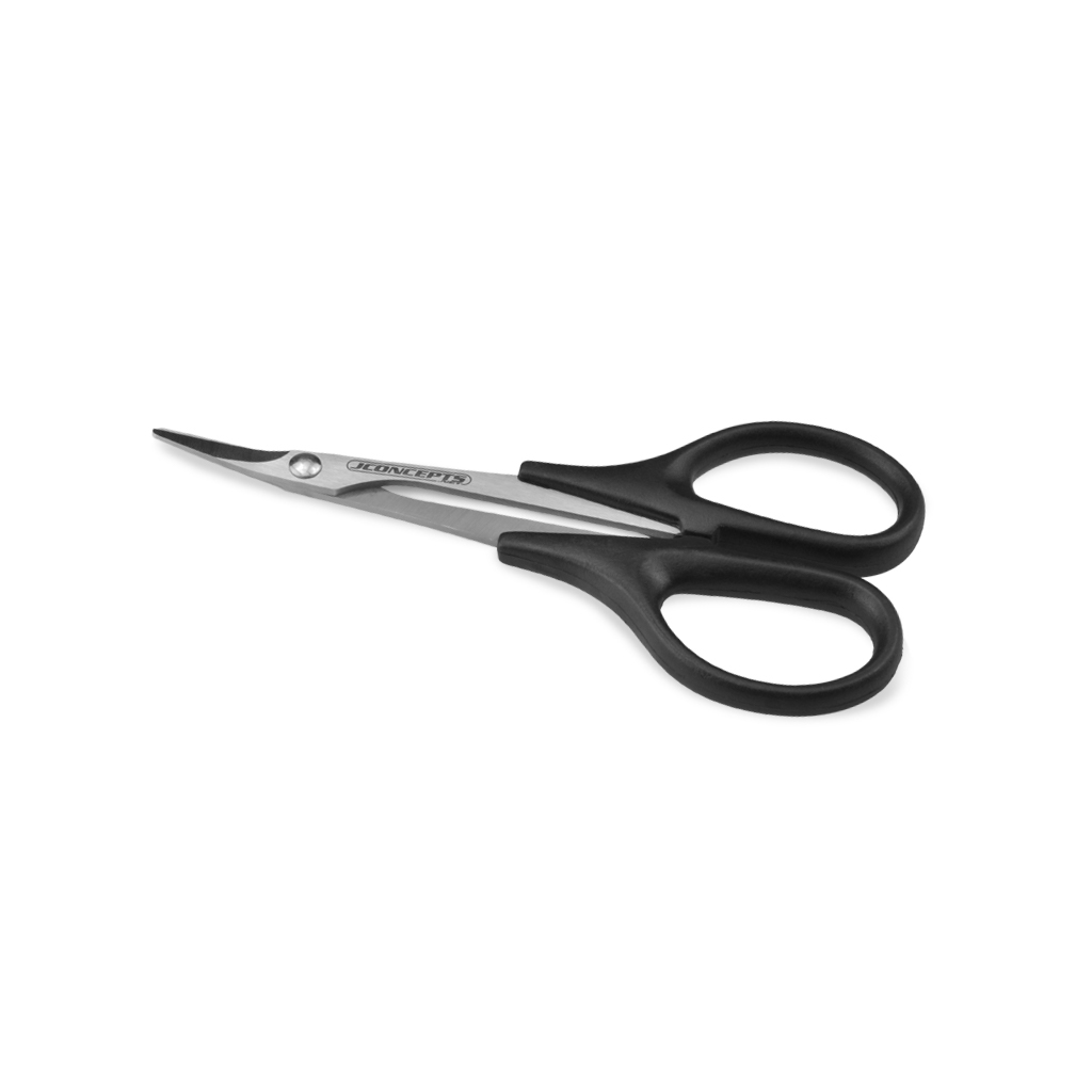 JConcepts Precision Curved Scissors, Stainless Steel-Black (JC2373)