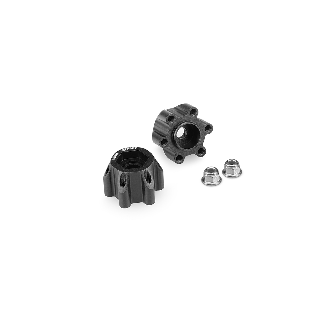 JConcepts Aluminum 12mm Hex Wheel Adaptor-18mm Offset-2pc (JC2402)