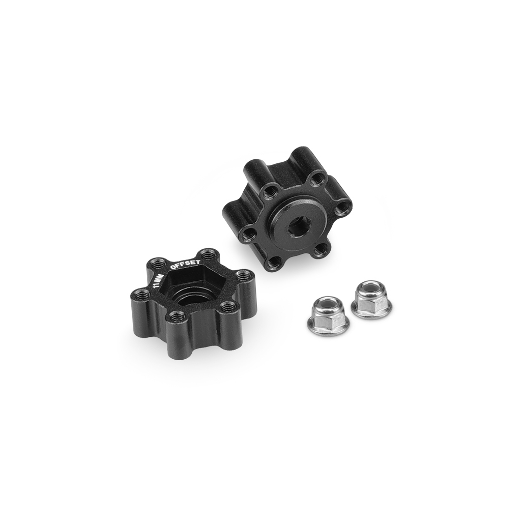 JConcepts Aluminum 12mm Hex Wheel Adaptor - 11mm Offset-2pc (JC2403)