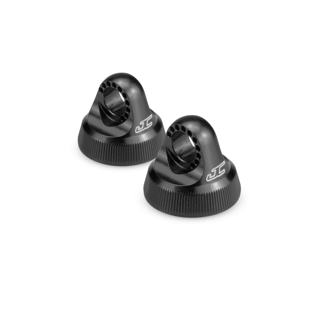JConcepts Fin, 12mm V2 Shock Cap-Black (JC2490-2)