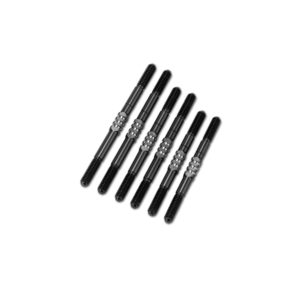 jConcepts XB4 2024 Fin Titanium Turnbuckle Set Â– Black (JC2724-2)