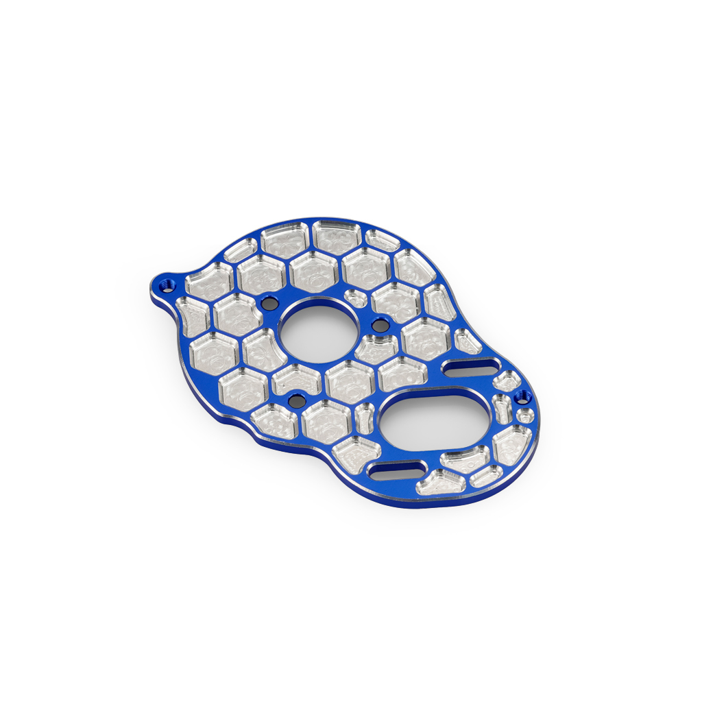 JConcepts Jconcepts DR10,SR10-Alloy Rear Motor Plate-Blue (JC2910-1)