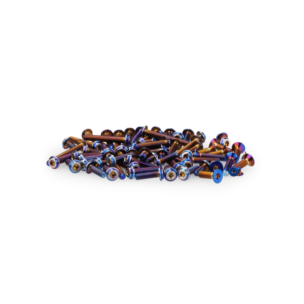 jConcepts B6.4 Ti top Hat Screw Set, Upper - Blue (70pcs) (JC2995-1)