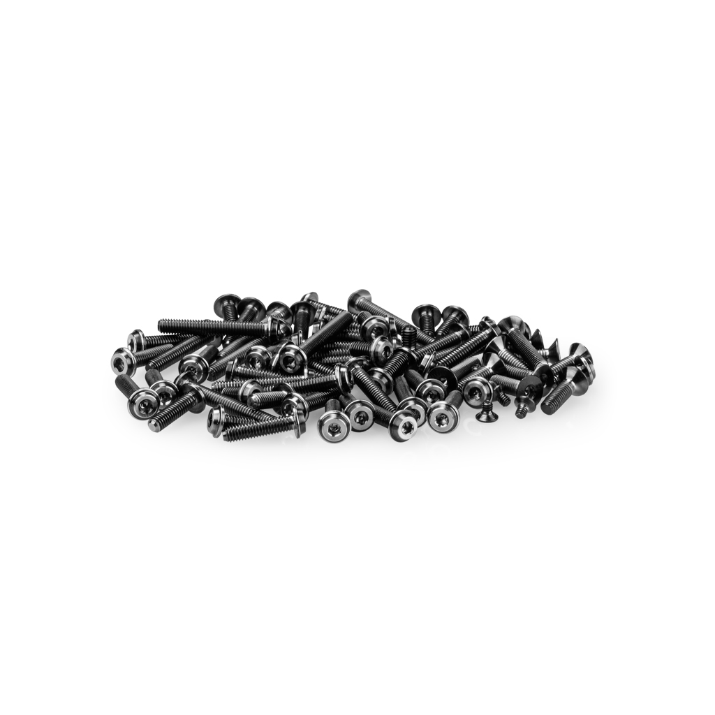 jConcepts B6.4 Ti Top Hat Screw Set, Upper - Black (70pcs) (JC2995-2)