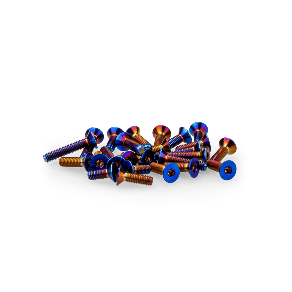 jConcepts B6.4 Ti Screw Set, Lower - Blue (26pcs) (JC2996-1)