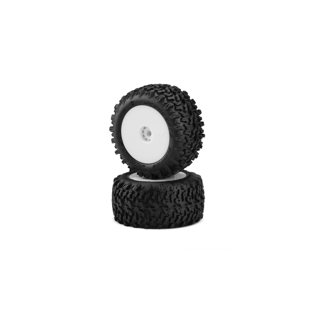 JConcepts Scorpios - Green Compound-Pre-mounted, White wheel (JC3100-1221)