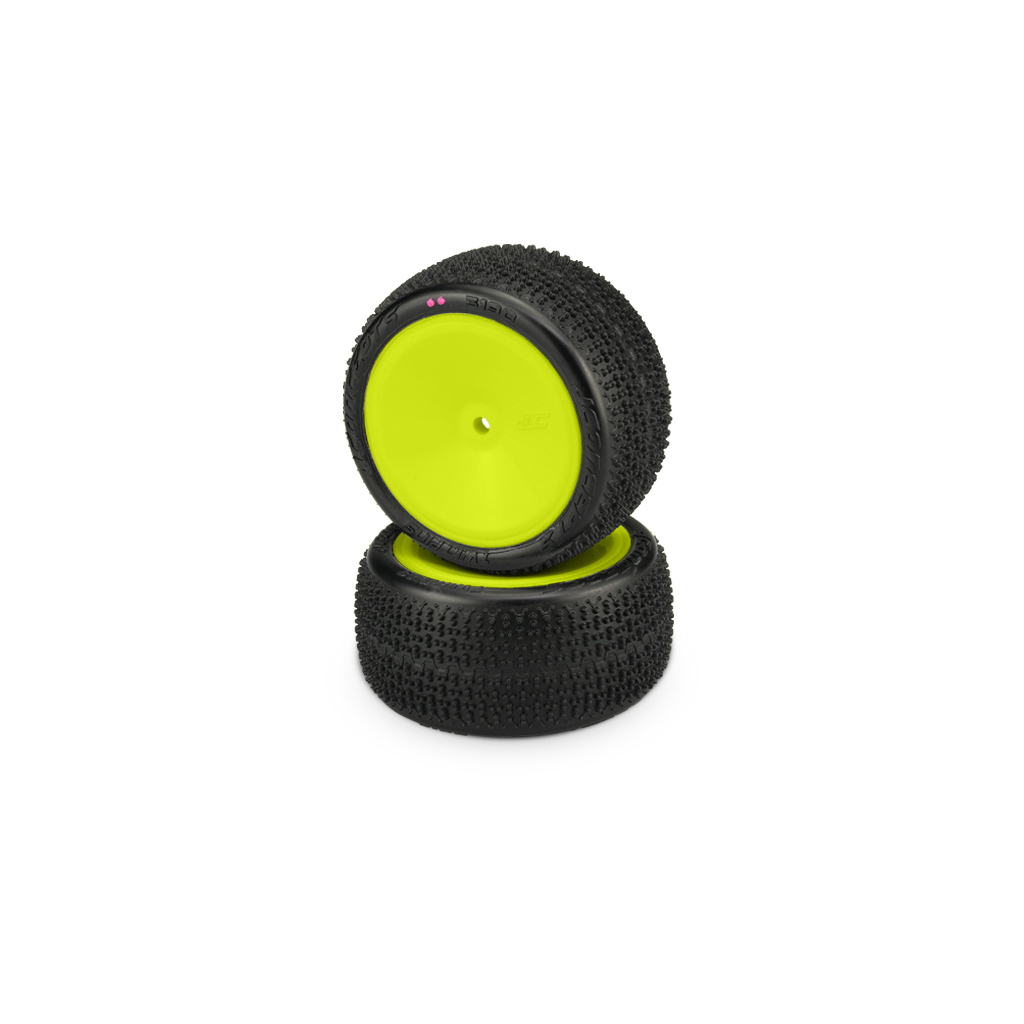 JConcepts Twin Pins, Pink-Pre-Mounted on 3348Y Wheels (JC3190-201021)