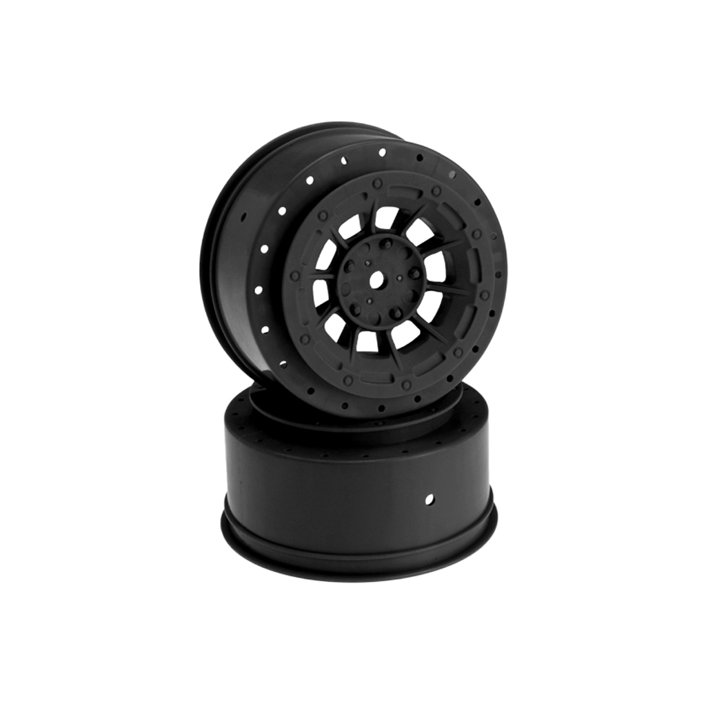 JConcepts Hazard-SC6+3mm Off-Set-Wheel-2pc-Black (JC3344B)