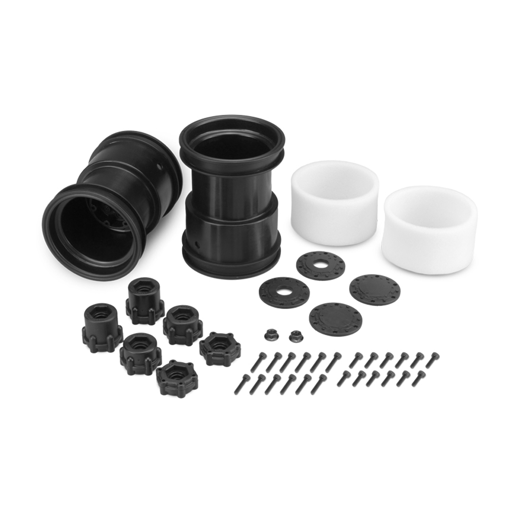 JConcepts Tribute-2.6x 3.6&quot; Monster Truck Wheel Black-2pc (JC3377B)