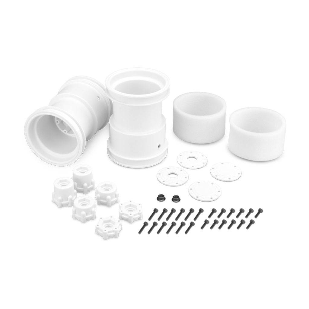JConcepts Tribute-2.6x3.6&quot; Monster Truck Wheel White-2pc (JC3377W)