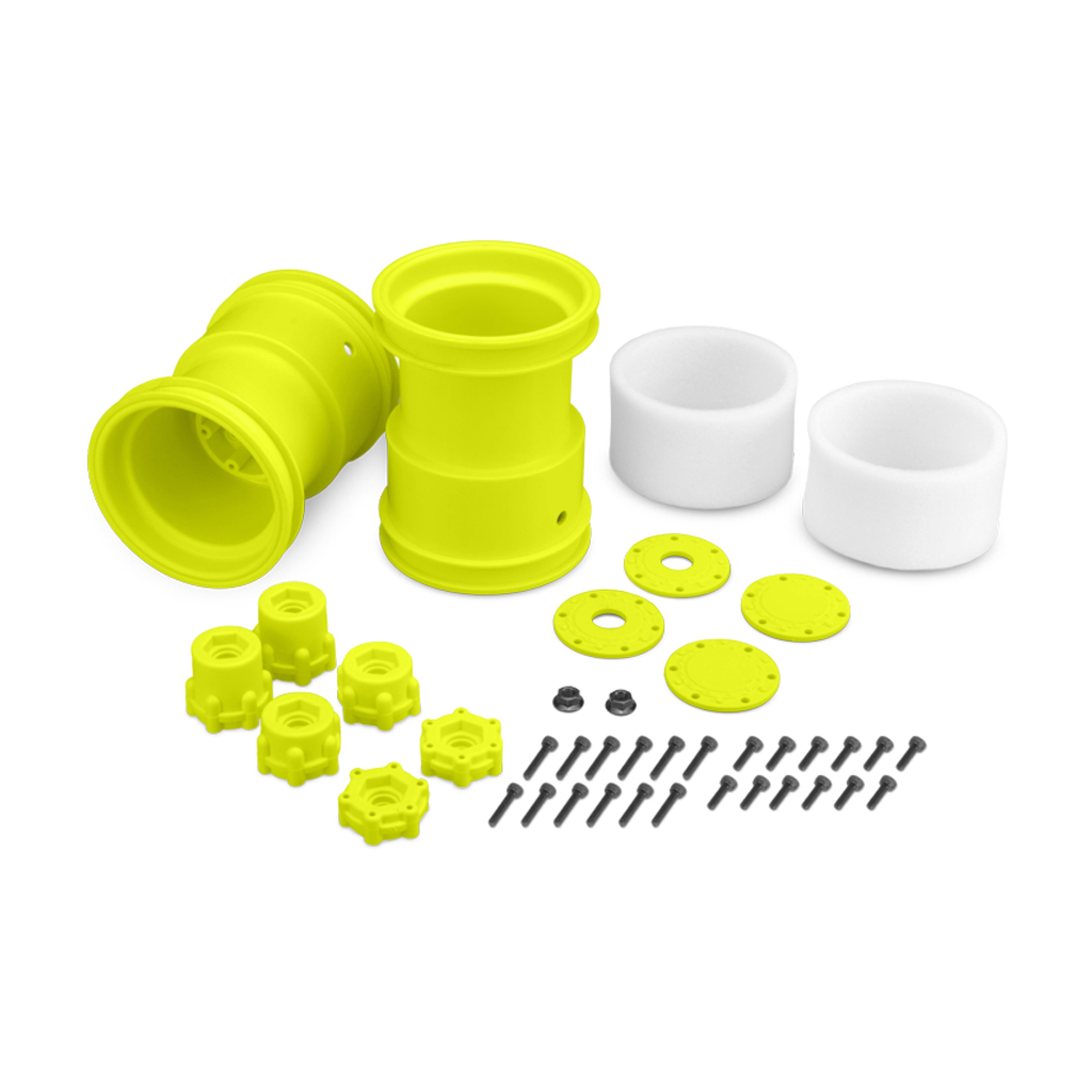 JConcepts Tribute-2.6x3.6&quot; Monster Truck Wheel Yellow-2pc (JC3377Y)