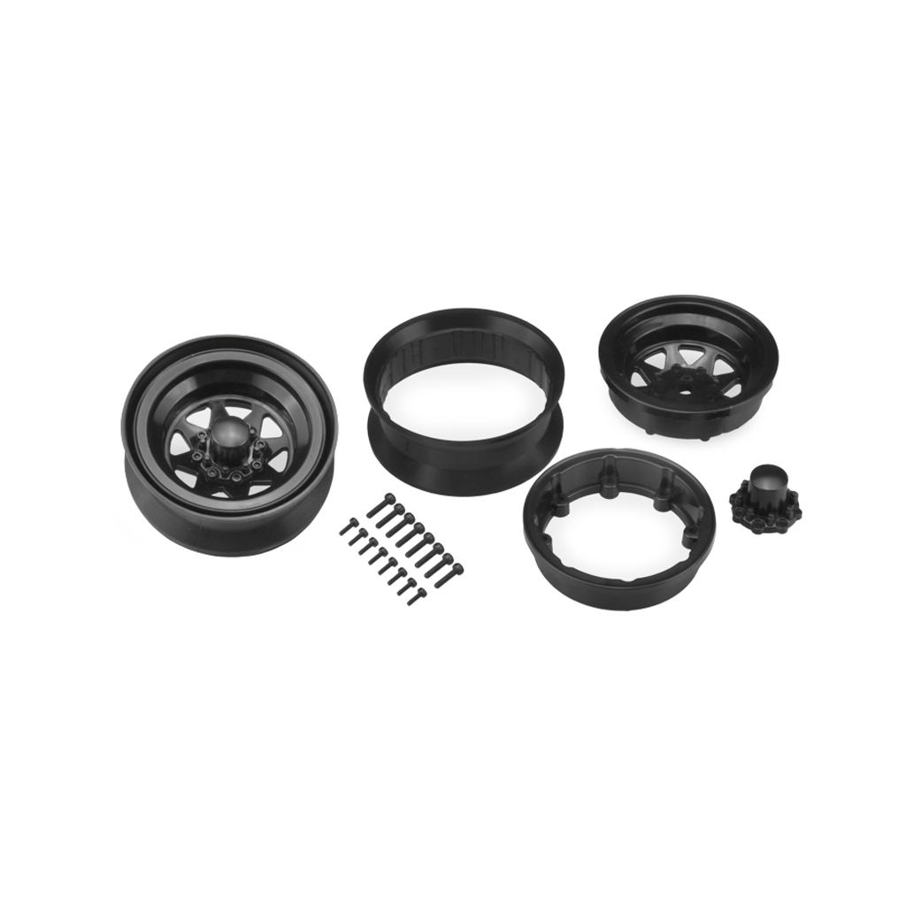 JConcepts Colt 1.9&quot; Beadlock Wheel w/Cap - (Black)-2pc (JC3389B)