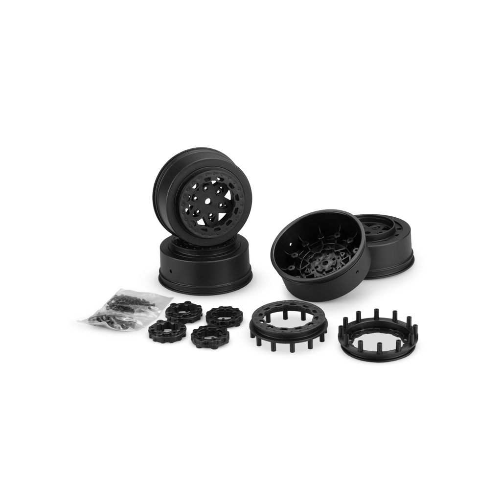 jConcepts Tremor, Traxxas UDR Front&amp;Rear Wheel- Black- 4pc (JC3393B)