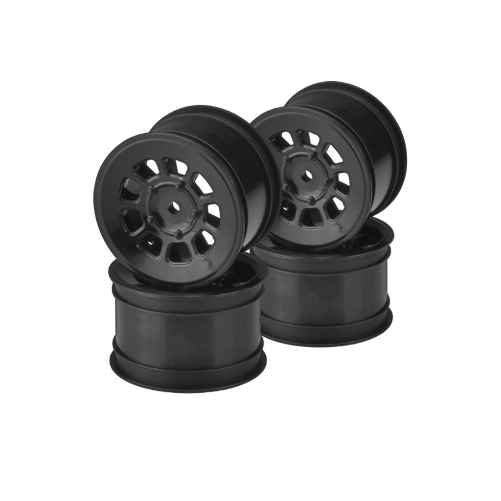 JConcepts 9 Shot - 2.2&quot; Rear Wheel (Black) - 4pc (JC3398B)