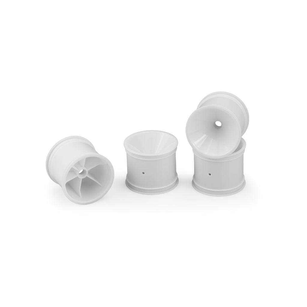 JConcepts Mono Front Wheel- RC10T, T2, T3, GT- White, pk4  (JC3418W)