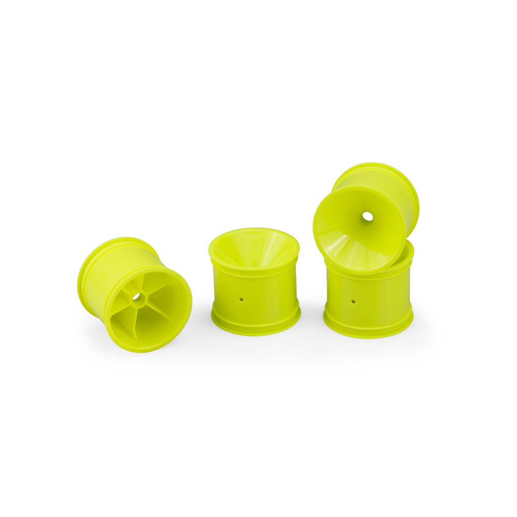 JConcepts Mono Front Wheel- RC10T, T2, T3, GT- Yellow, pk4  (JC3418Y)