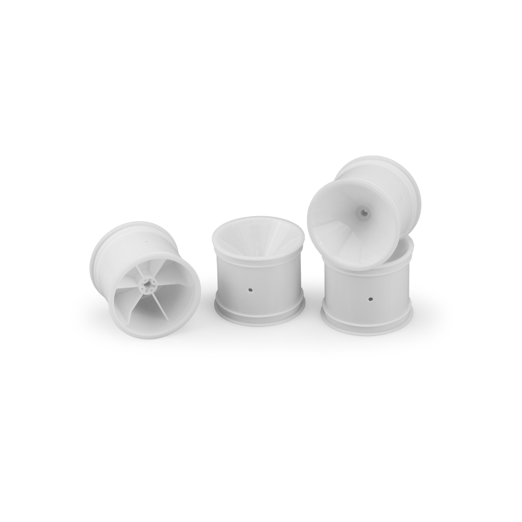 JConcepts Mono Rear Wheel-RC10T,T2,T3,GT(3/16&quot; Axle)Wht-Pk4 (JC3419W)
