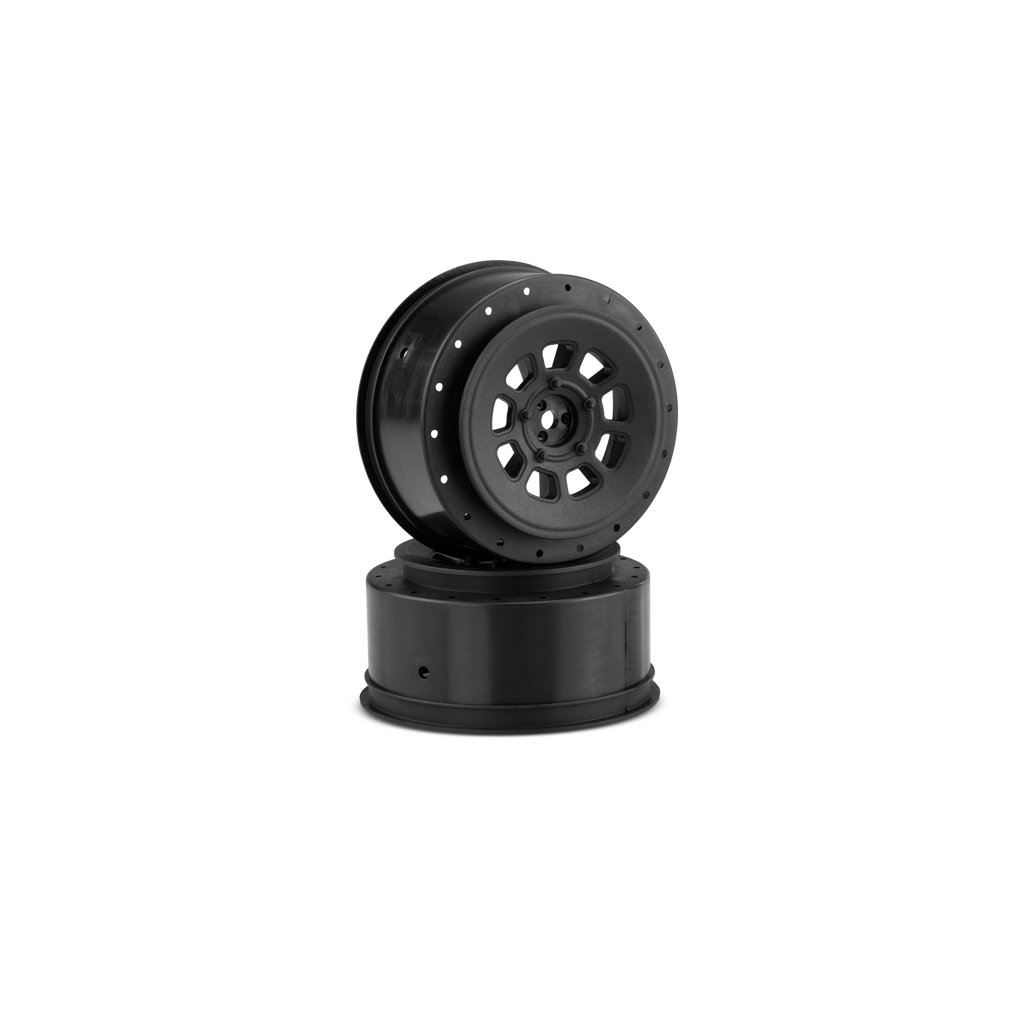 JConcepts 9-Shot 12mm hex Wheel SC10/SC6.2 +3mm Offset-Blk-2 (JC3420B)