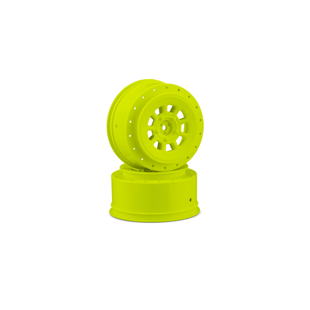 JConcepts 9-Shot 12mm hex Wheel SC10/SC6.2 +3mm Offset-Ylw-2 (JC3420Y)