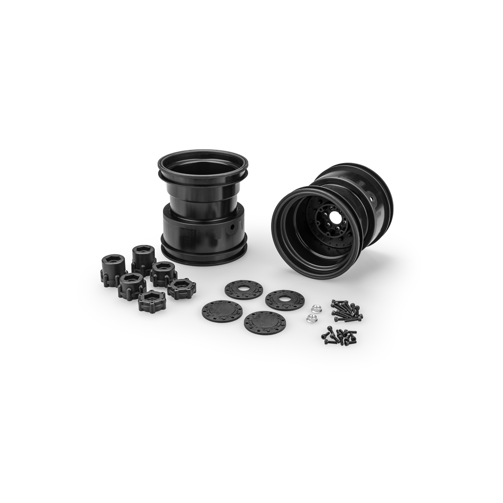 jConcepts Tribute 73&#039;s - 3.2 x 3.6&quot; M/Truck Wheel Black 2pc (JC3439B)
