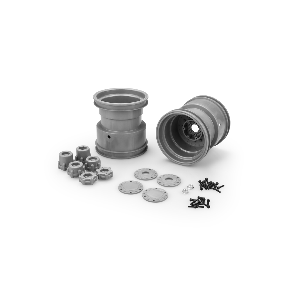 jConcepts Tribute 73&#039;s - 3.2 x 3.6&quot; M/Truck Wheel Grey 2pc (JC3439S)