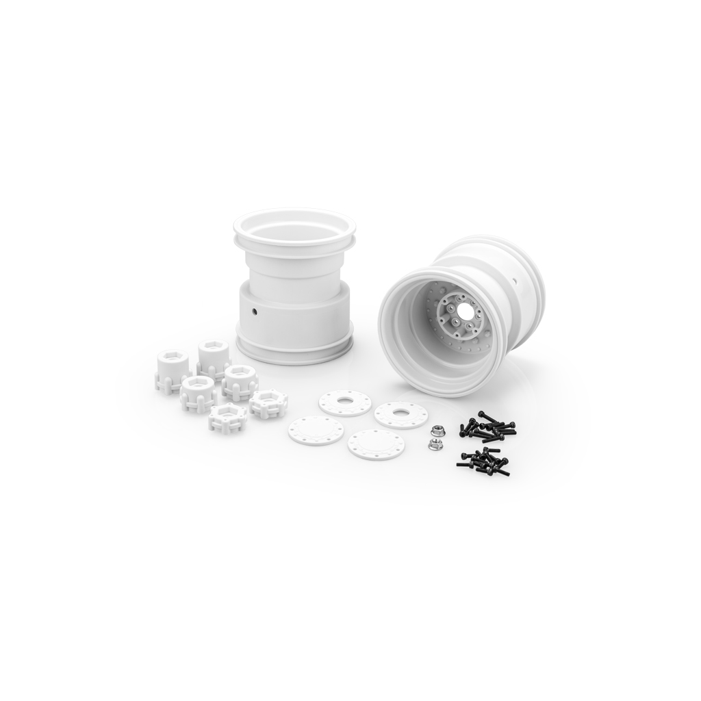 jConcepts Tribute 73&#039;s - 3.2 x 3.6&quot; M/Truck Wheel White 2pc (JC3439W)