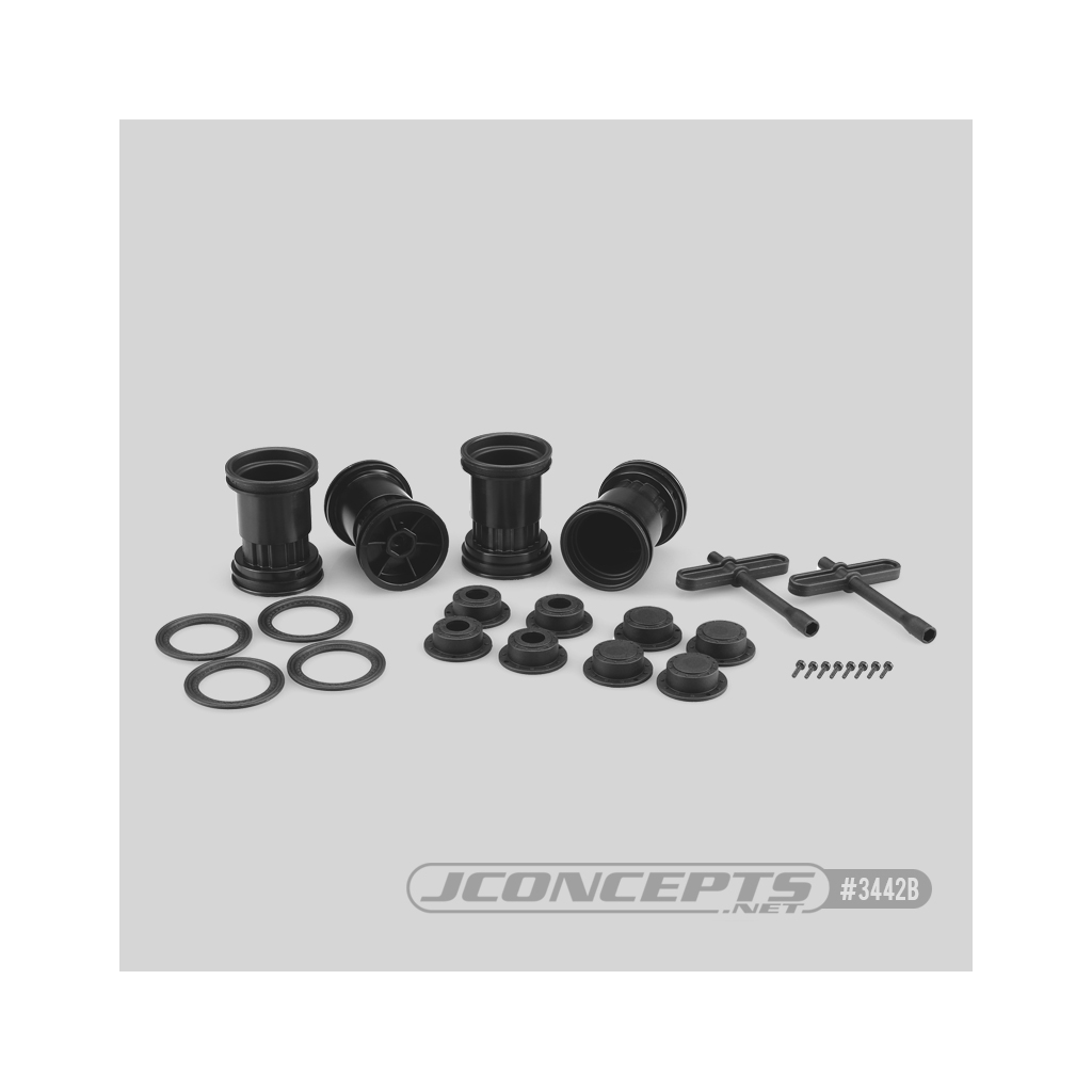 jConcepts Tribute - 1/24 Monster Truck Wheel - Black (pk4) (JC3442B)