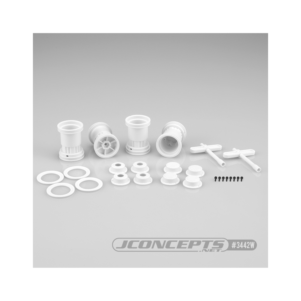 jConcepts Tribute - 1/24 Monster Truck Wheel - White (pk4) (JC3442W)