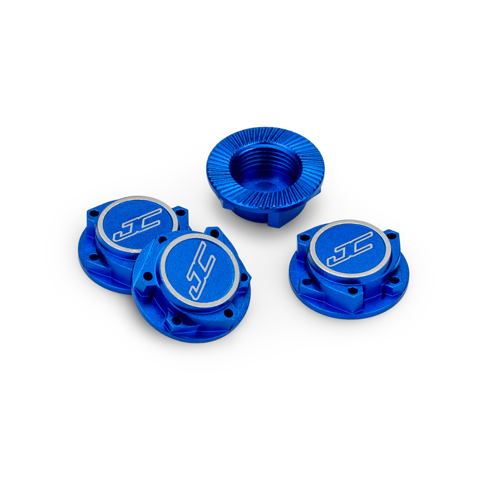 jConcepts 17mm Punisher Clutch Wheel Nut, 4pc - Blue  (JC5021-1)