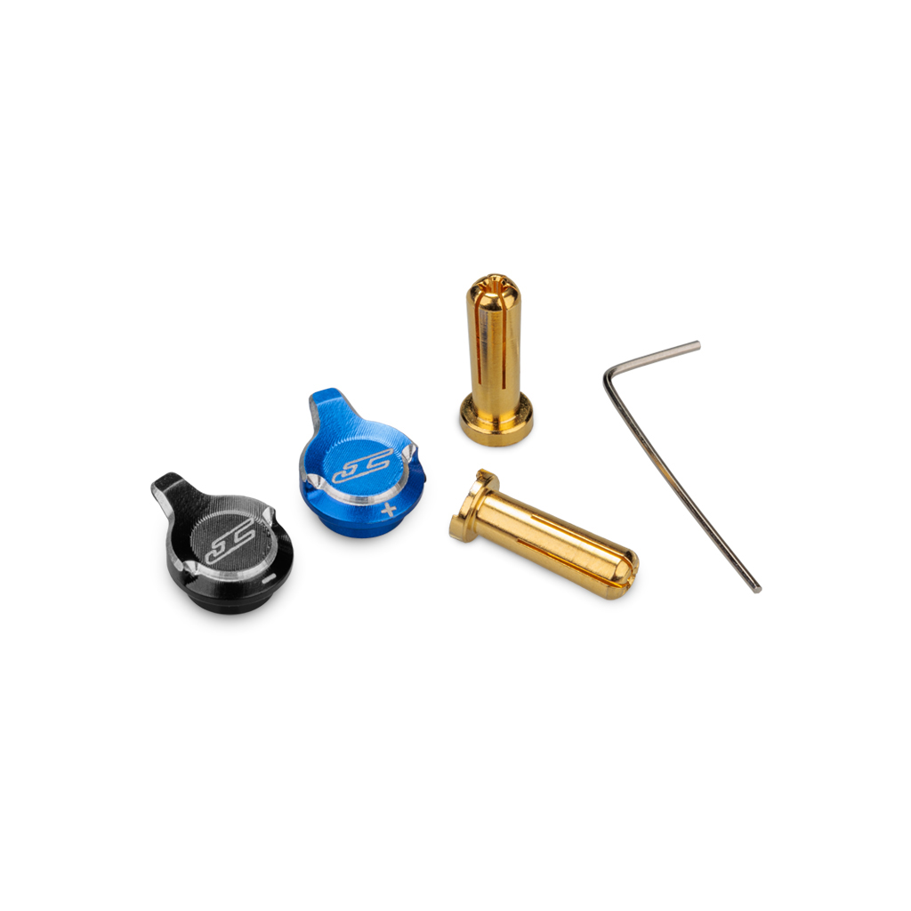 jConcepts Battery Plug Pull Set w/plugs 5mm Blue + Black (JC5029)