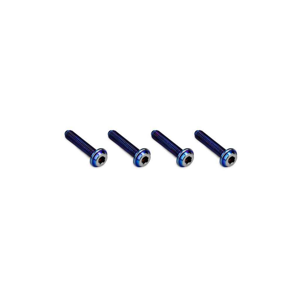 jConcepts 3x14mm Top Hat Titanium Screw - Burnt Blue - 4pc (JC5041-1)