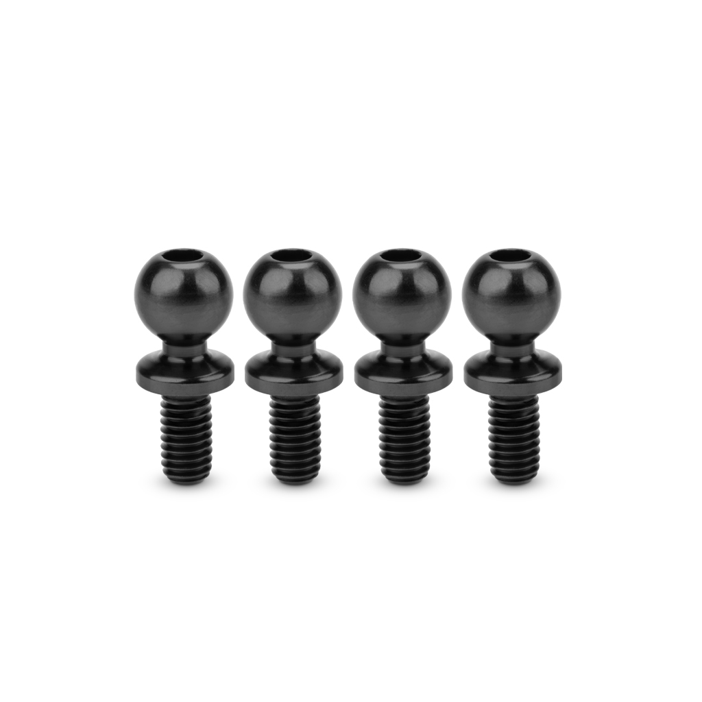 jConcepts JCI 5.5 x 6mm Revolved Ti Ball-Stud Black 4pc (JC5132-2)