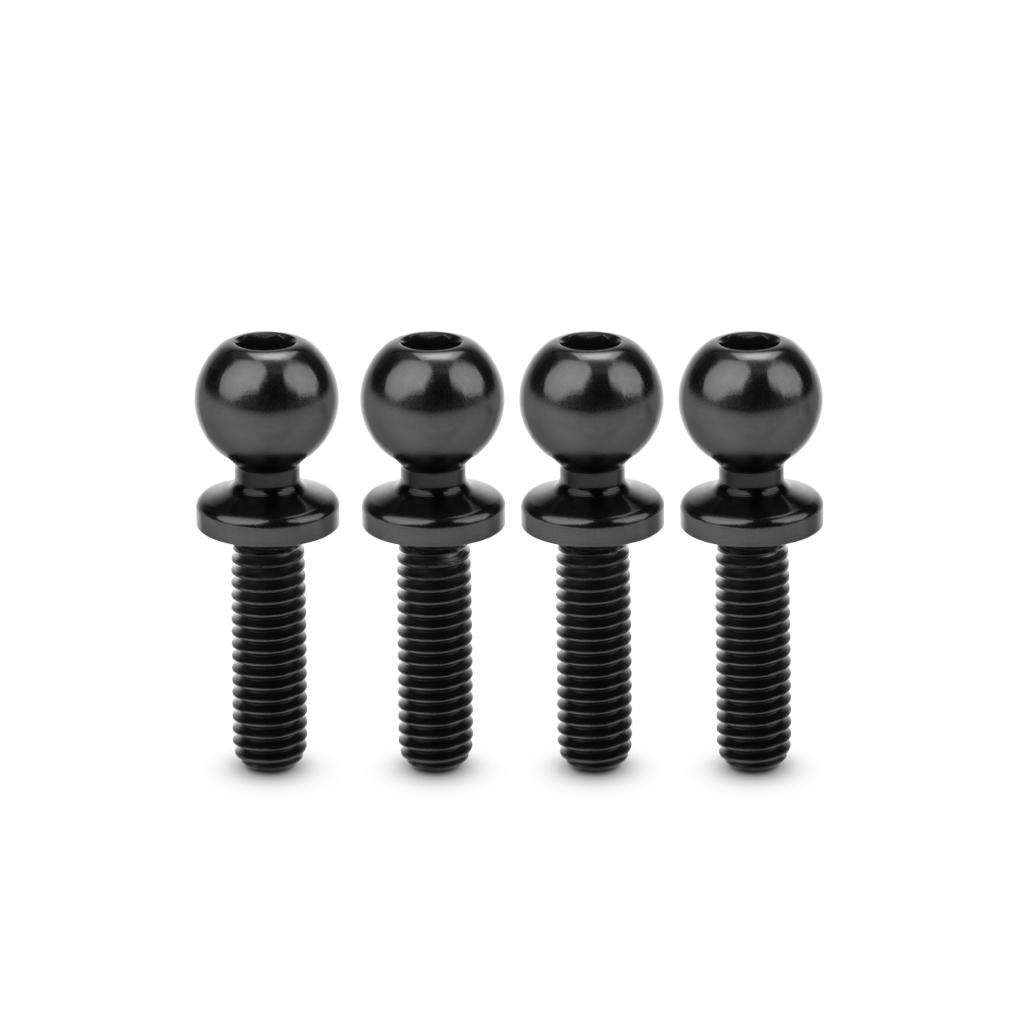 jConcepts JCI 5.5 x 10mm Revolved Ti Ball-Stud Black 4pc (JC5134-2)
