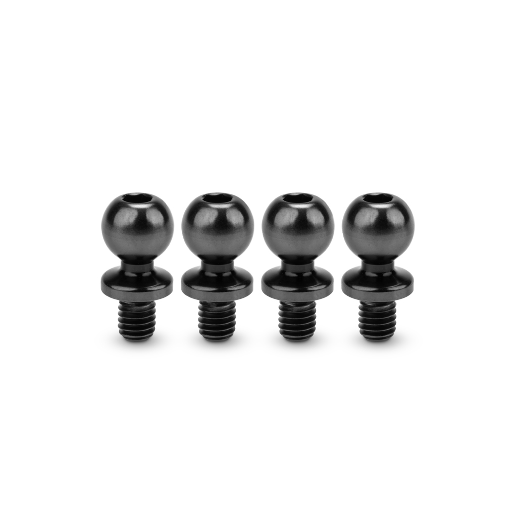 jConcepts JCI 5.5 x 4mm Revolved Ti Ball-Stud Black 4pc (JC5140-2)